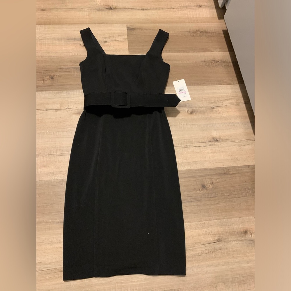 Harper Rose black party dress with belt.